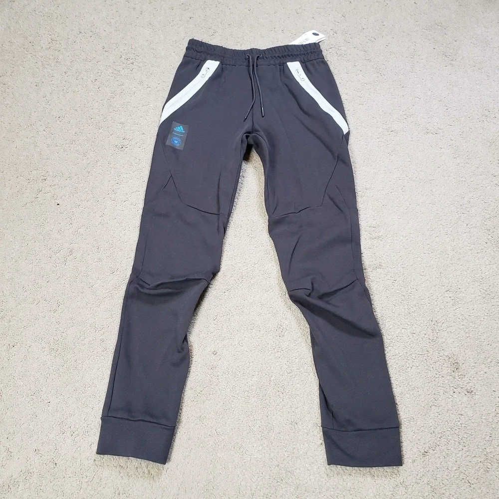 NWT Adidas Charlotte FC Football Club MLS Charcoal Gray Sweatpants Joggers Sz Sm